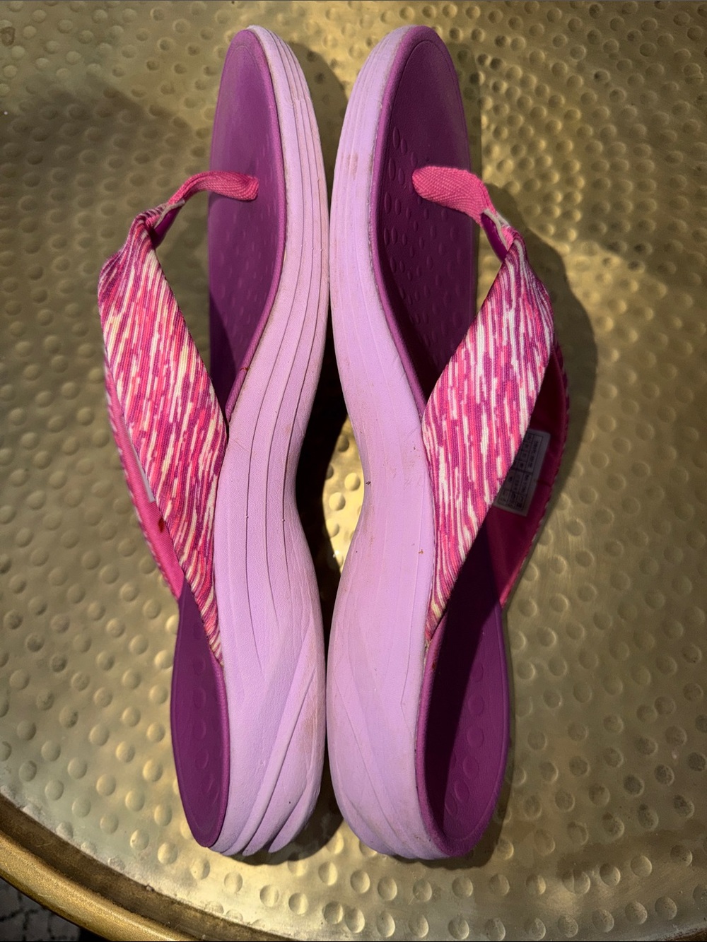 Vionic Purple and Pink Women's Flip Flop Sandals - Picture 6 of 9